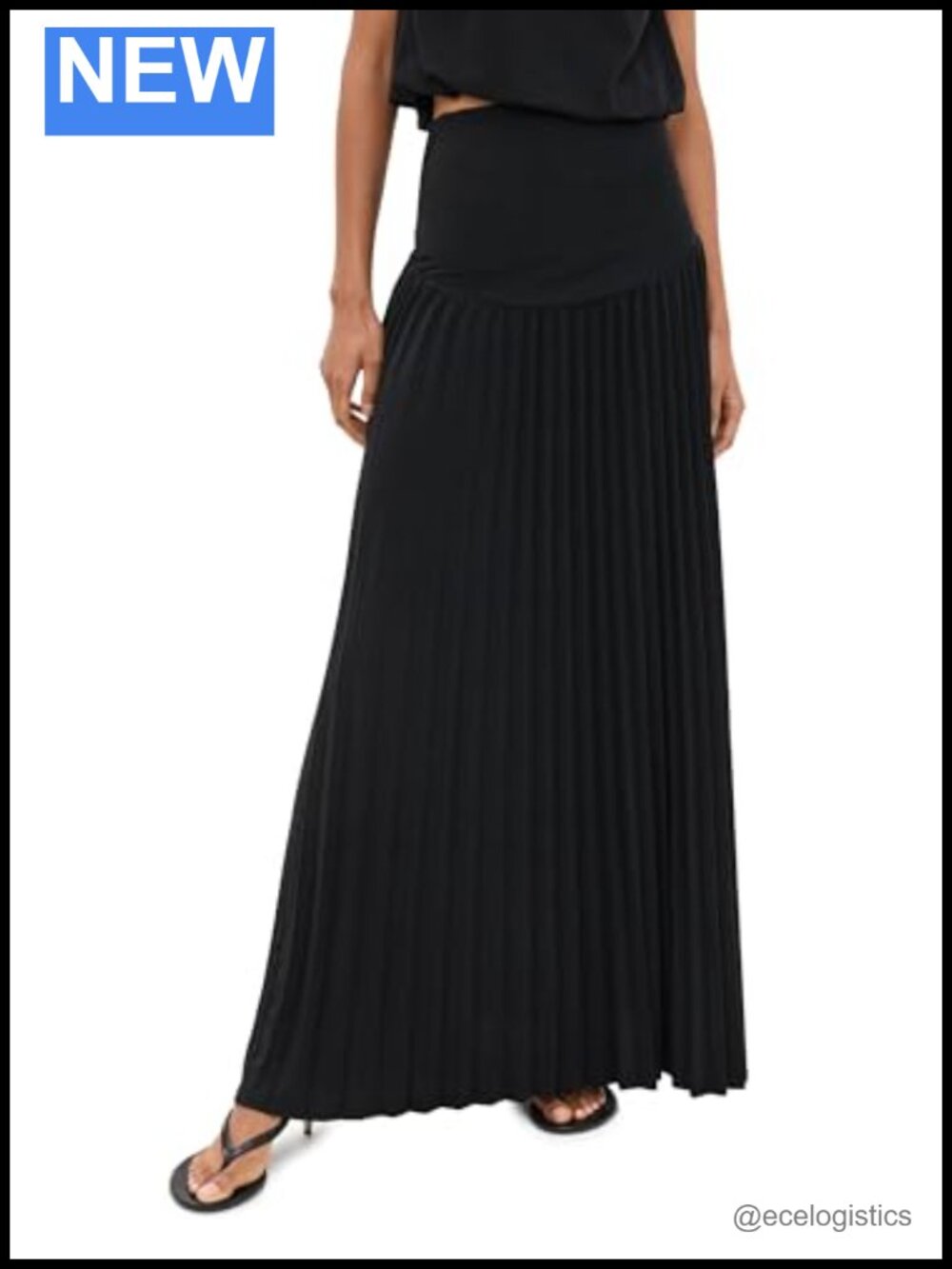 Lioness Women's Field of Dreams Maxi Skirt - Cotton Blend, High Rise Pleated